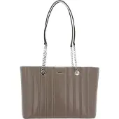 DKNY Leren Shopper Schoudertas Seva Tote Toffee / Silver Lichtbruin