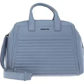 Mandarina Duck Leren Handtas Schoudertas I-Con Tote Waterfall Blauwgrijs