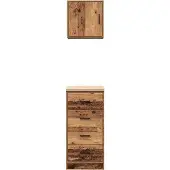 vidaXL Garagekasten 2 st bewerkt hout oud hout