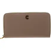 Coccinelle Leren Portemonnee Myrine Zip Around Wallet Toasted Beige