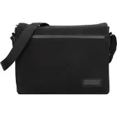 Jost Vaxholm Aktetas Messenger Leer 38 cm Laptop compartiment black