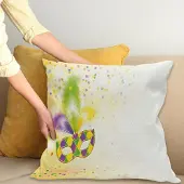 Abakuhaus Carnaval Kussenhoes – Dubbelzijdig bedrukt – 40x40 cm – Geel Groen Paars