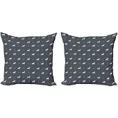 Abakuhaus Paarden Kussenhoezen Set – 2x50x50 cm – Wilde Mustang – Dubbelzijdig