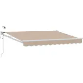 vidaXL Elektrisch Uitschuifbare Zonneluifel Beige 3,5 x 2 m