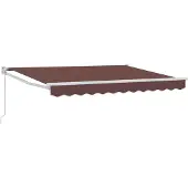 vidaXL Uitschuifbare luifel Bruin 3,5 x 2 m