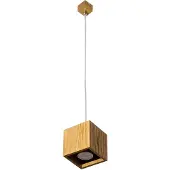 LED Wood Hanglamp LED Eiken Hout 10x10cm voor Woonkamer, Keuken, Eettafel
