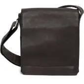 Harold's Leer schoudertas Campo Crossbag Brown donkerbruin