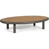 Santika Furniture Santika Wave lounge tafel met teakhout tafelblad
