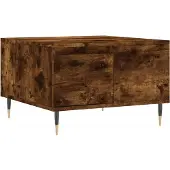 vidaXL Salontafel 55x55x36,5 cm bewerkt hout gerookt eikenkleurig