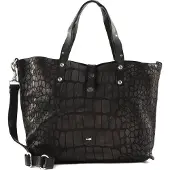 Campomaggi Leren Shopper Schoudertas Centaurus Shopping Bag Grigio Antraciet