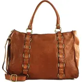 Campomaggi Leren Schoudertas Shopping Bag Cognac Bruine