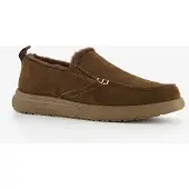 Natuform gevoerde heren pantoffels bruin maat 45