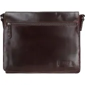 Jost Trelleborg Aktetas Messenger Leer 38 cm Laptop compartiment braun