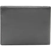 Esquire Leren Kaarthoes Logo Billfold Wallet Black Zwart