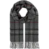 Fraas Sjaal Cashmink Scarf with Plaid Grey Grijs Veelkleurig
