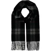 Fraas Sjaal Cashmink Scarf with Plaid Black Zwart Veelkleurig