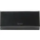 Esquire Portemonnee New Silk Ladies Long Wallet Black Zwart