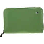 Abro Leren Portemonnee Leather Ariete Zip Wallet Lime Groene