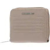 Mandarina Duck Leren Portemonnee I-Con Zip Wallet Warm Taupe