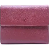 Esquire Leer portemonnee Deer Cardsafe Wallet Red donkerrood