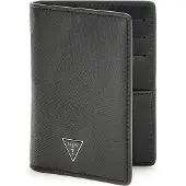 GUESS Leren Kaarthoes Mito Card Holder Black Zwart
