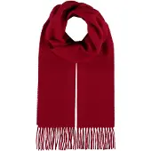 Fraas Sjaal Wool Scarf with Fringes Red Rood
