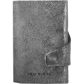 Tru Virtu Click & Slide creditcard etui RFID leer 6,5 cm silvergrey-silv