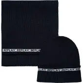 Replay Dop Sjaal Beanie + Scarf Set Dk Night Blue Blauw