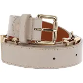 Valentino Riem Emma Winter Belt W120 Ecru / Oro Crème