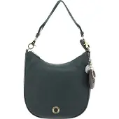 Mandarina Duck Leren Schoudertas Mellow Leather Hobo Dark Forest Groen