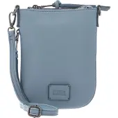 Fredsbruder Leren schoudertas Bestie Essential Bag Dusty Blue Lichtblauw