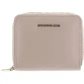 Mandarina Duck Leren Portemonnee Luna Zip Wallet Whitecap Gray Beige