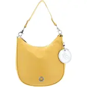 Mandarina Duck Leren Schoudertas Mellow Leather Hobo Ochre Geel