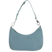 Mandarina Duck Leren Schoudertas Mellow Leather Shoulderbag Mistral Blauwgrijs