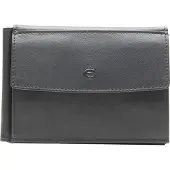 Esquire Leren Portemonnee Logo Clip Wallet Black Zwart