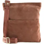 Mandarina Duck Leren Schoudertas Mellow Velvet Crossover Saddle Bruine