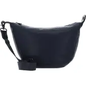 Mandarina Duck Leren Schoudertas Mellow Leather Hobo Bag Dress Blue Donkerblauw