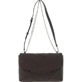 DKNY Leren Schoudertas Madison Shoulder Bag Truffle Lichtbruin