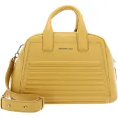 Mandarina Duck Leren Handtas Schoudertas I-Con Tote Ochre Mosterdgeel