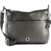 Mandarina Duck Leren Schoudertas Mellow Lux Crossover Graphite Donkergrijs