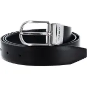 Valentino Leren Riem Litech Men's Belt W105 Nero / Navy Zwart Donkerblauw