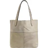 B.belt Leren schoudertas Meggy Shopper Light Grey grijs