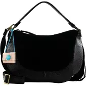 Gabs Leren schoudertas Marty TG Bowling Bag Nero zwart