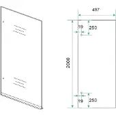 Wiesbaden Inloopdouche Less 50x200 cm 8 mm Nano Helder Glas Chroom