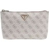GUESS accessoiretas Laurel II Wristlet Pouch Dark Taupe Logo