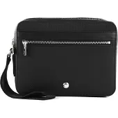 Lacoste Schoudertas 'Pochette Homme Langon en Petit Piqué Noir' zwart