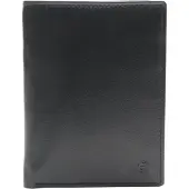 Esquire Leren Portemonnee Compact Wallet Black Zwart
