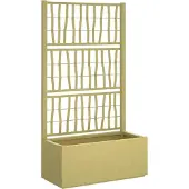 vidaXL Tuinplanter met Trellis Groen 80 x 36 x 140 cm PP