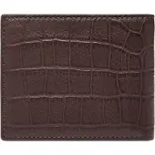 Fossil Portemonnee Derrick Bifold Large Coin Pocket Brown Croco Donkerbruin