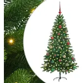 vidaXL Kerstboom met 150 LED met standaard Groen 150 cm PE